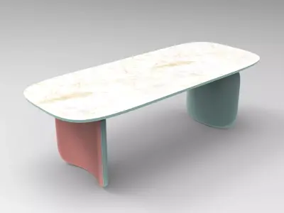 Mare Dining Table Low-poly 3D model