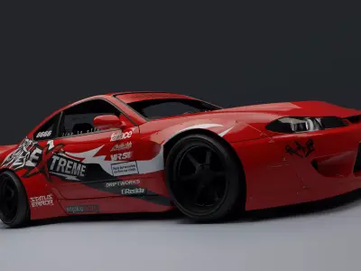 Nissan Silvia S15   Low-poly 3D model