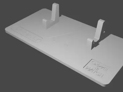 Zelda Game and Watch Stand for console - Triforce Logo 3D model