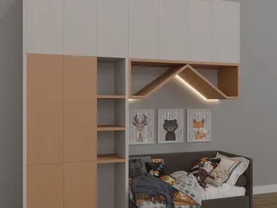 Wardrobe For Children 02 3D model