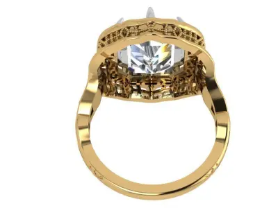 Emerald Engraving Ring 4324 3D print model