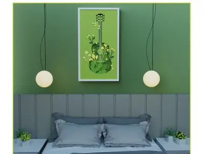 3D Photo Frame Guitar -01 3D model