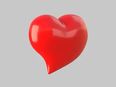 Heart icon v 24 3D model