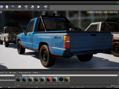 Pickup Vehicle Pack Low-poly 3D model