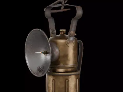 Antique Oil Lamp Pack Vintage Lanterns Game Ready PBR 3D Models Low-poly 3D model