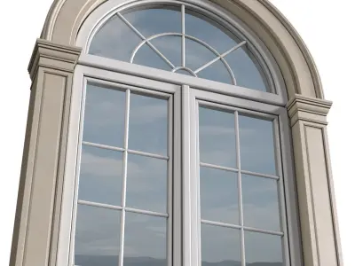 Arched Window in classic style 3D model
