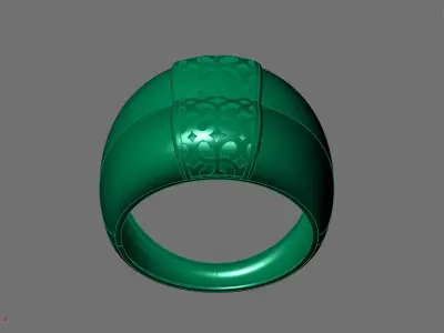 Women Ring Plain Ring Ready STL 3DM Models Womens Rings 3D print model 54