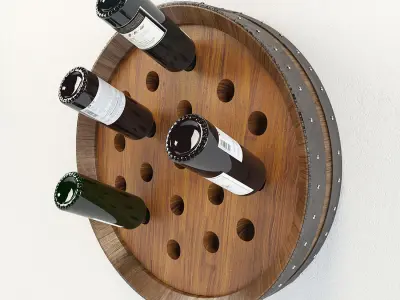 Wine barrel 3D model