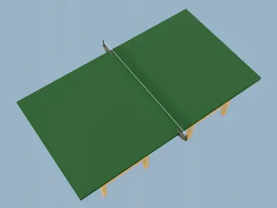 Tennis table Low-poly 3D model