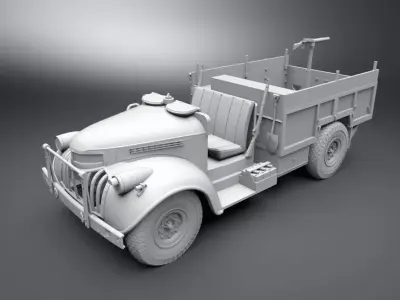 LRDG Command car Scale model 3D print model