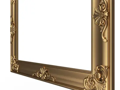 Classic Frame and Mirror 057 Low-poly 3D model