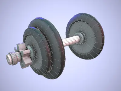 DUMBBELLS CARTOON STYLIZED  Low-poly 3D model