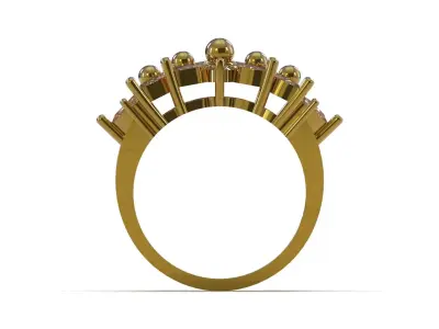 Luxury printable diamond woman ring model jr00346 3D print model