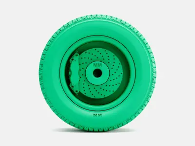15x7 Centerline Auto Drag Wheel BFGoodrich Radial TA Tire 3D print model