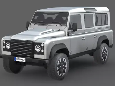 Land Rover Defender Works V8 4-door 2018 Low-poly 3D model