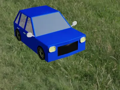 Low Poly Car Modeling  Low-poly 3D model