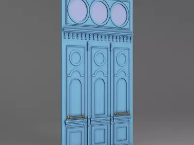 Classic Old Door 001 3D model