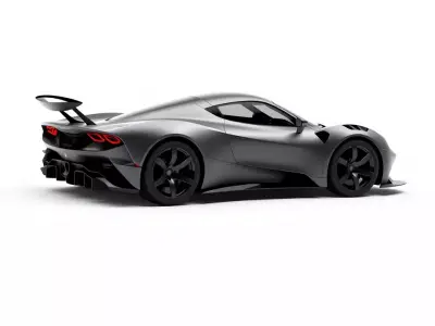 Stealth Racer Black model pack Low-poly 3D model