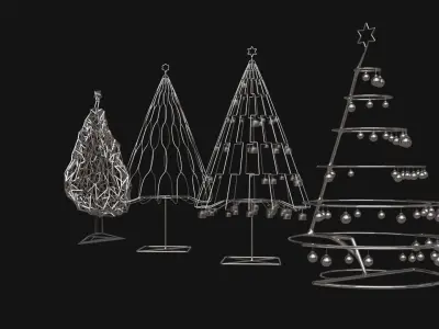 Christmas tree stainless steel sculptures 3D model