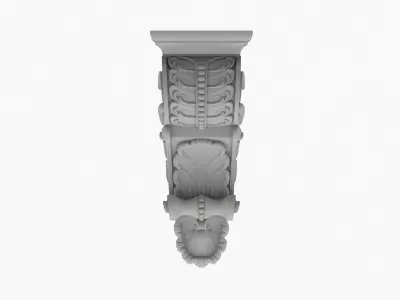 Scroll Corbel 50 - 3D Printable 3D model
