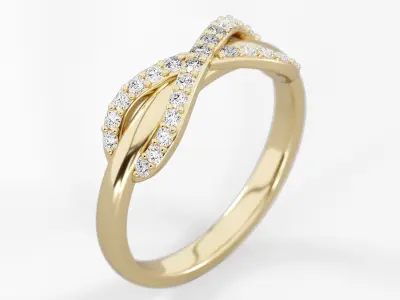 Infinity ring with stones  3D Model Pack