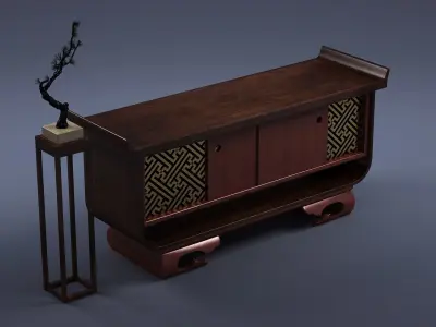 cabinet cabinet wardrobe sofa bed table bookshelve 3D model