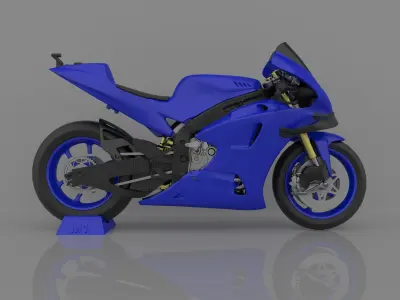 Motorcycle Yamaha YZF-M1 Racing 2020 Ready to Print STL File 3D print model