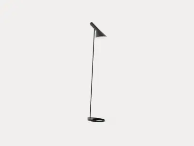 AJ Floor lamp - Black Low-poly 3D model