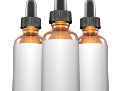 Orange Eye Dropper Bottle 3D model