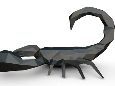 scorpion low poly 3D print model