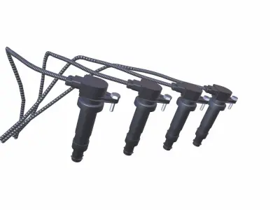 Ignition Coil Low-poly 3D model