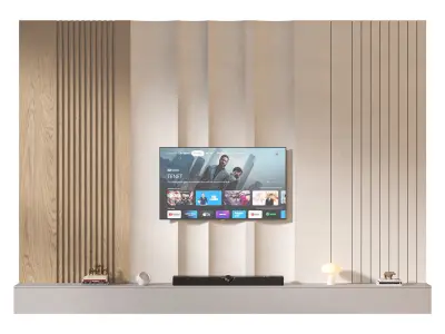 TV wall set 30 3D model