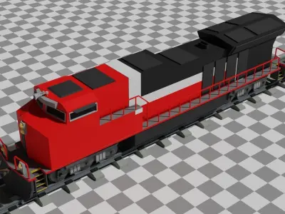 The Ultimate Flat Trains Pack Low-poly 3D model