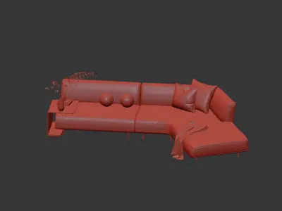 modern sofa chair  3D model
