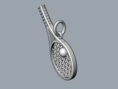 Pendant Tennis Racket 3D print model