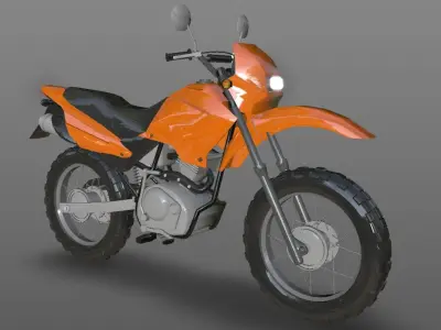 Enduro 125cc Trail Bike Game Ready Asset Low-poly 3D model