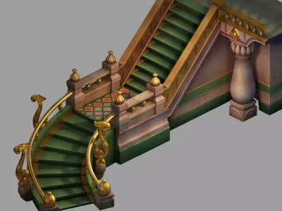 Game Stairs - Stairs 03 3D model