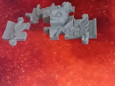 Puzzle of wishes The prince of cats and dragons 3D print model