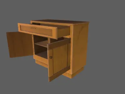 Cupboard  Low-poly 3D model