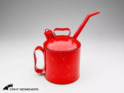 Motor Oil Can Low-poly 3D model