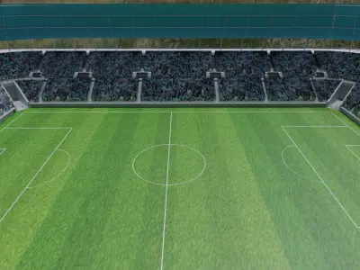 Soccer Stadium - Soccer Fans Low-poly 3D model buy