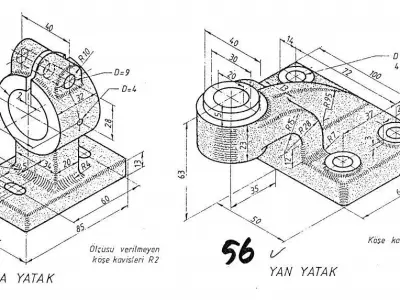 Mechanic part for projects printable 3D print model