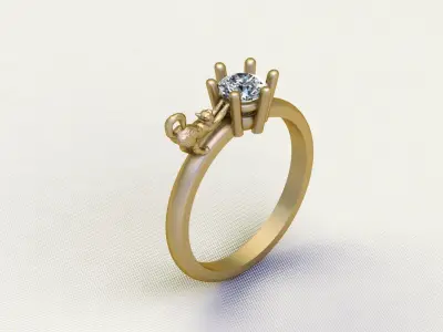 Cat Ring 3D print model