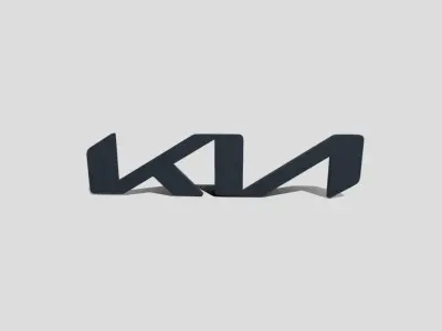KIA 3D logo Model Low Poly logo Download Free low-poly 3D model