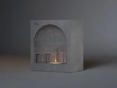 pantheon inspired warmer holder  3D model