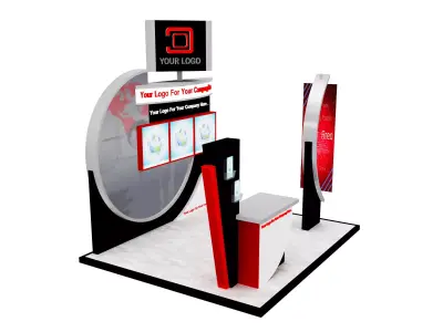 Booth Exhibition Stand a567b 3D model