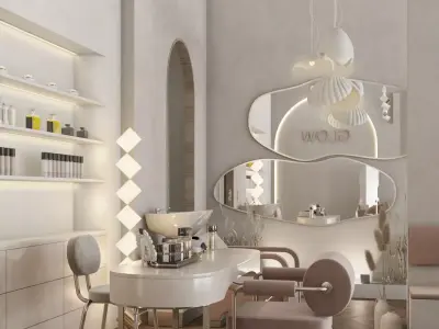 Luxury Beauty Salon Interior     3D model