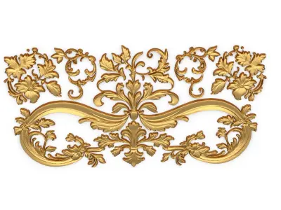 Classic carved decor ornament 423 3D model