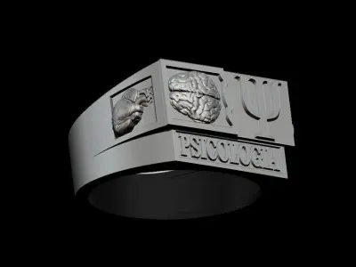 anel de formatura de psicologia 3D print model