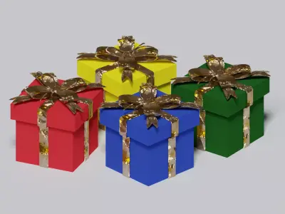 Gift Box Free low-poly 3D model